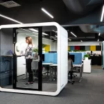Framery Q working with pal quiet pod in office for work and phone calls