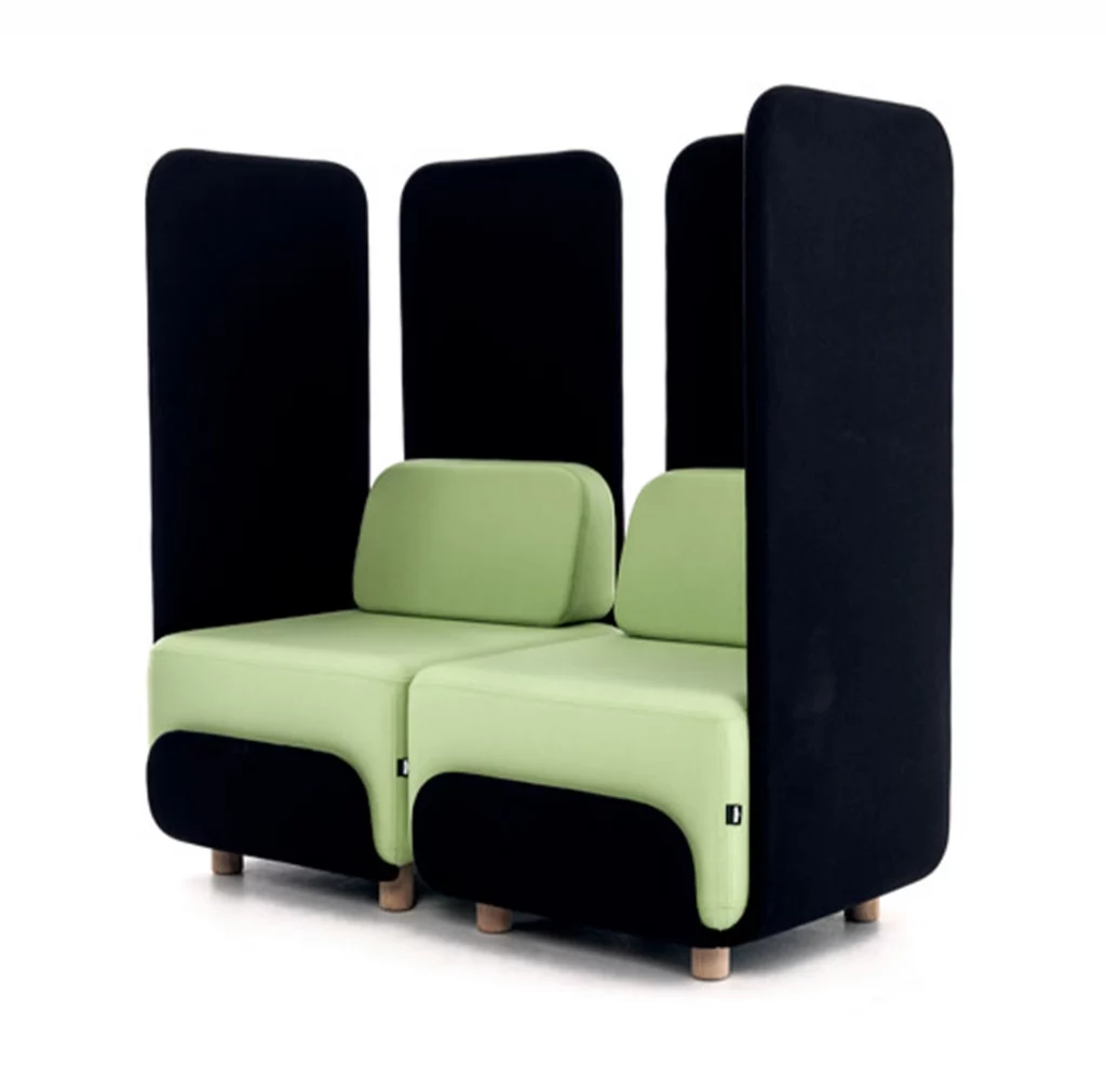 Loook Industries area acoustic wrap around sofa booth for privacy