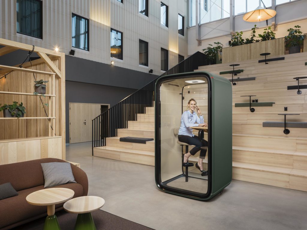 Framery One soundproof pod for phone calls