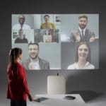 Artome M10 video conference projection from office