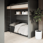 Tablebed single bunk bed transformed