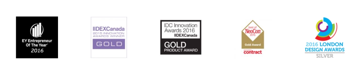 EY entreprenuer, IIDEX canada, IDC innovation, NeoCon, london design awards