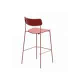 Red Bar stool from back