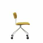 Office chair with 4 leg base and castors no armrests side view
