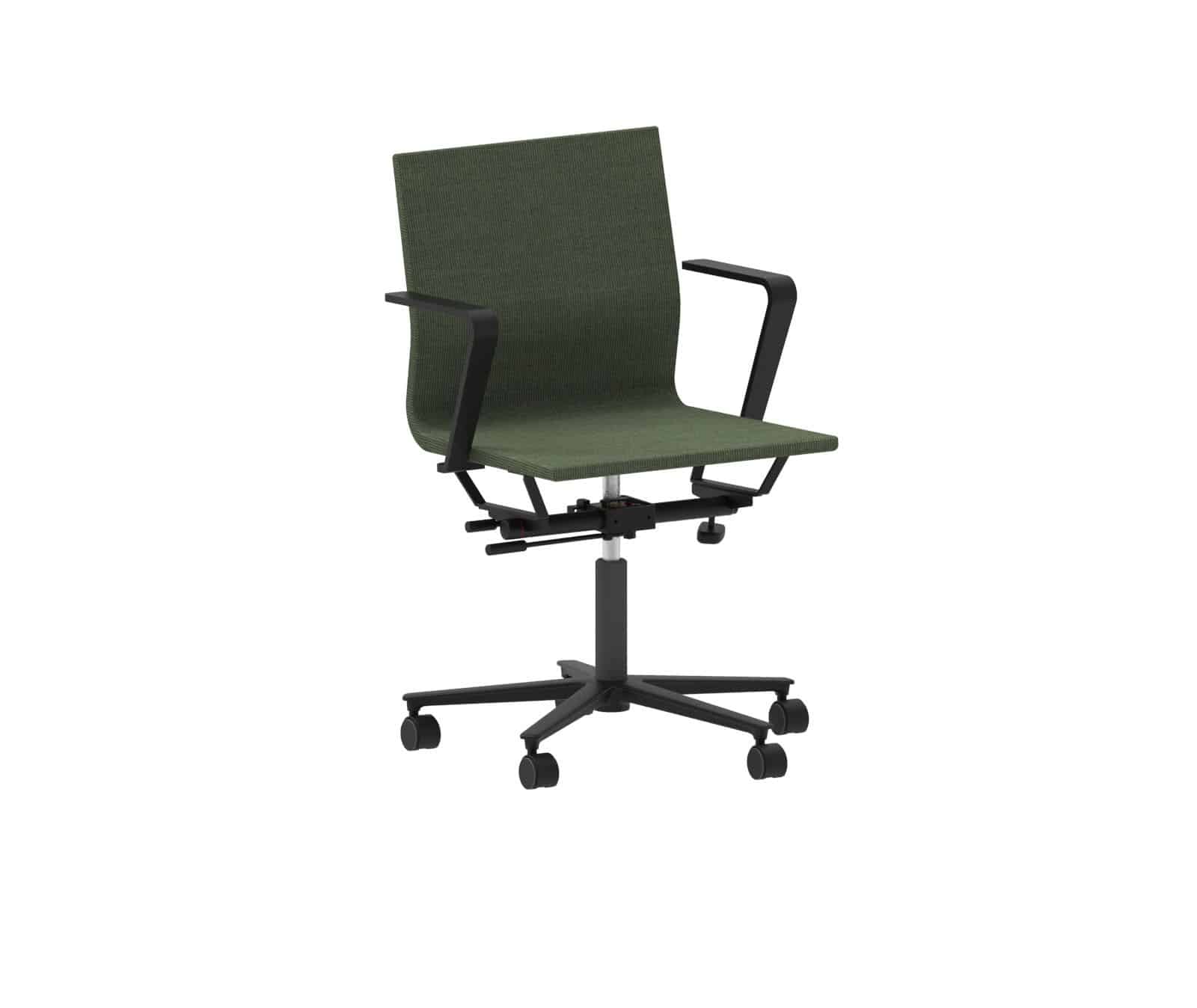 office chair with armrests and on wheels open plan office