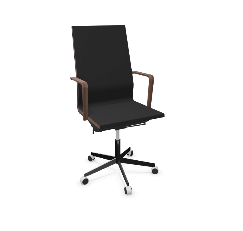 office chair for conference room with armrests and on wheels